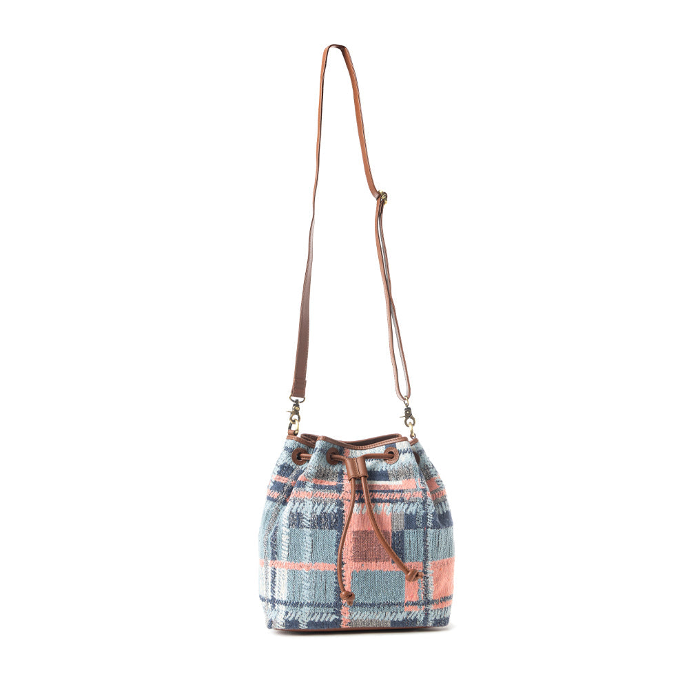 Pastel Desert Sunrise Bucket Bag In Blue