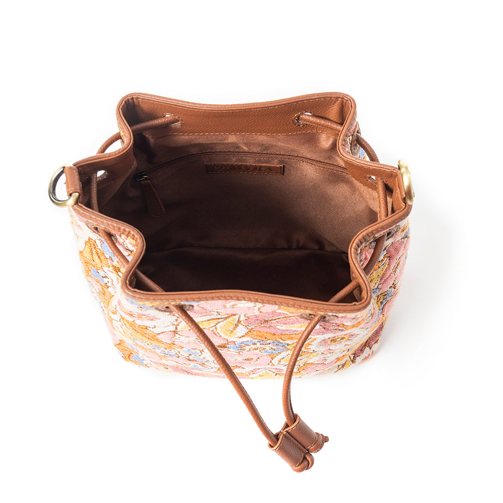 Pastel Desert Sunrise Bucket Bag In Brown