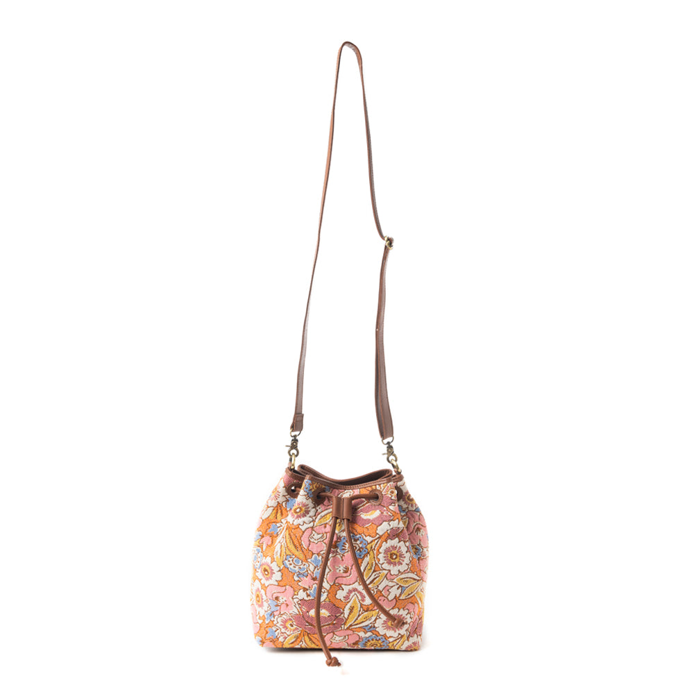 Pastel Desert Sunrise Bucket Bag In Brown