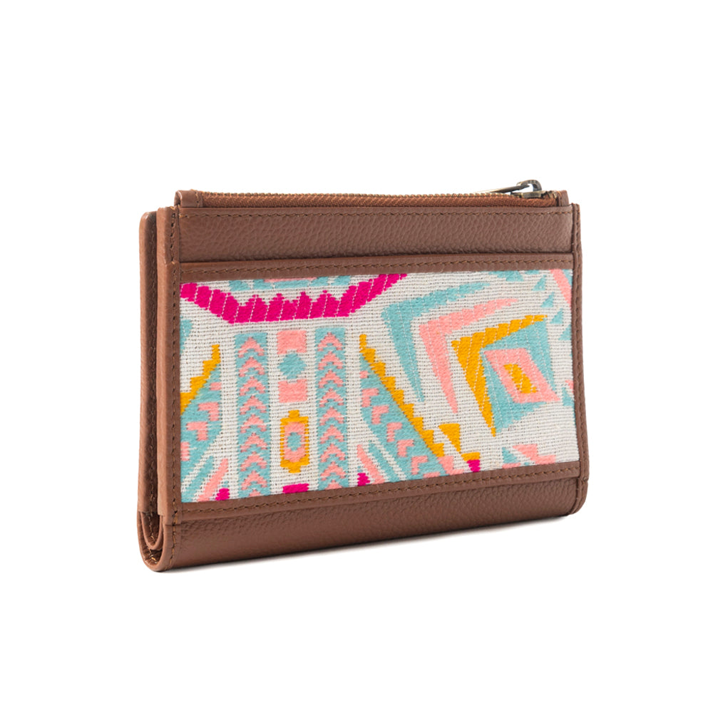 Pastel Desert Sunrise Wallet In Brown and Pink