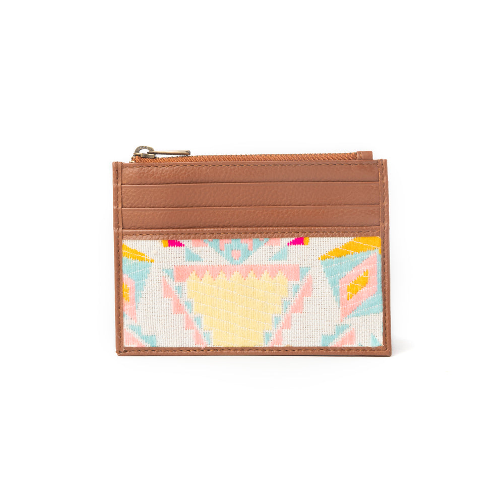 Pastel Desert Sunrise Credit Card Holder In Brown and Yellow