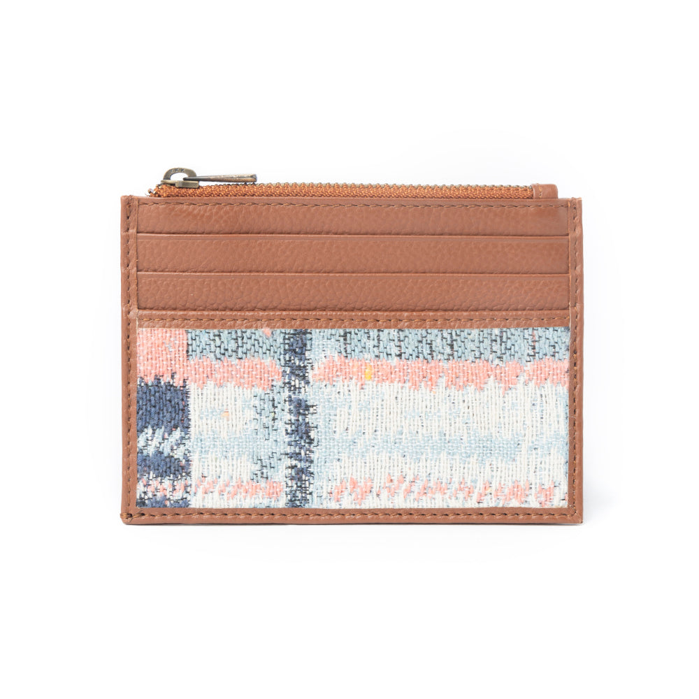 Pastel Desert Sunrise Credit Card Holder In Brown and White