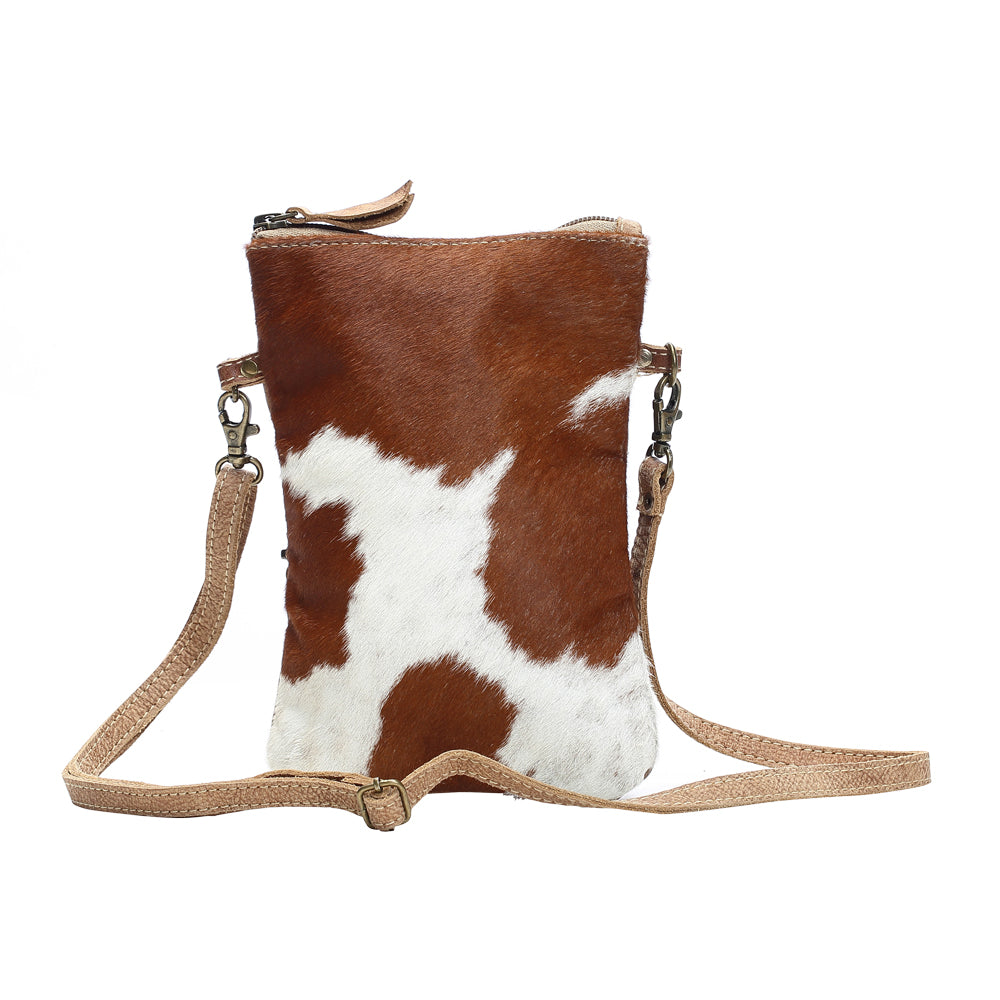 White And Brown Cross Body Bag - Myra Bags