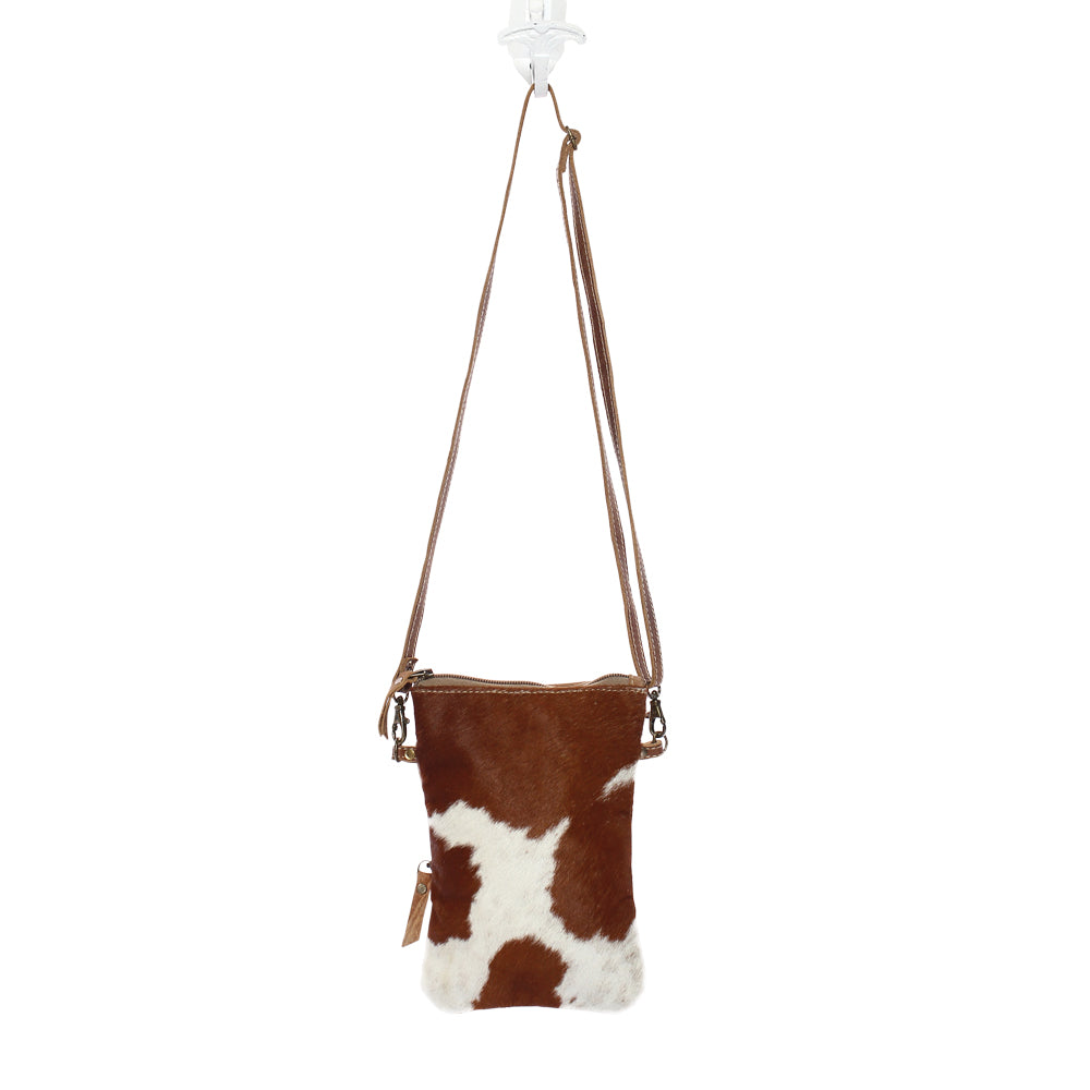 White And Brown Cross Body Bag - Myra Bags