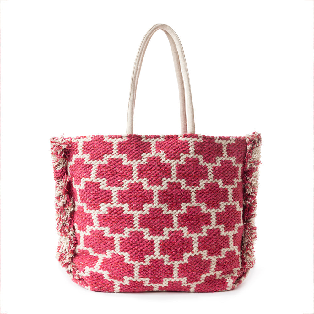 Garden Lattice Carryall Tote Bag