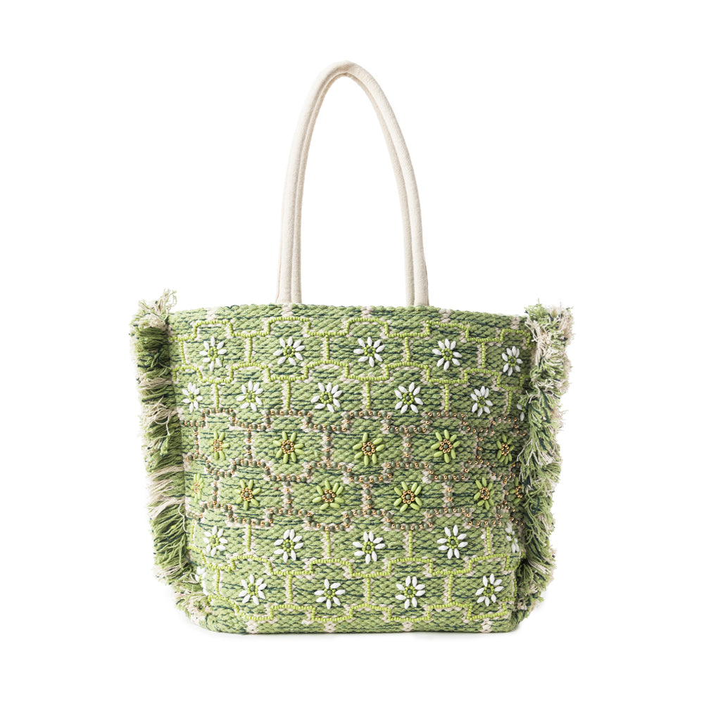 Garden Lattice Carryall Tote Bag