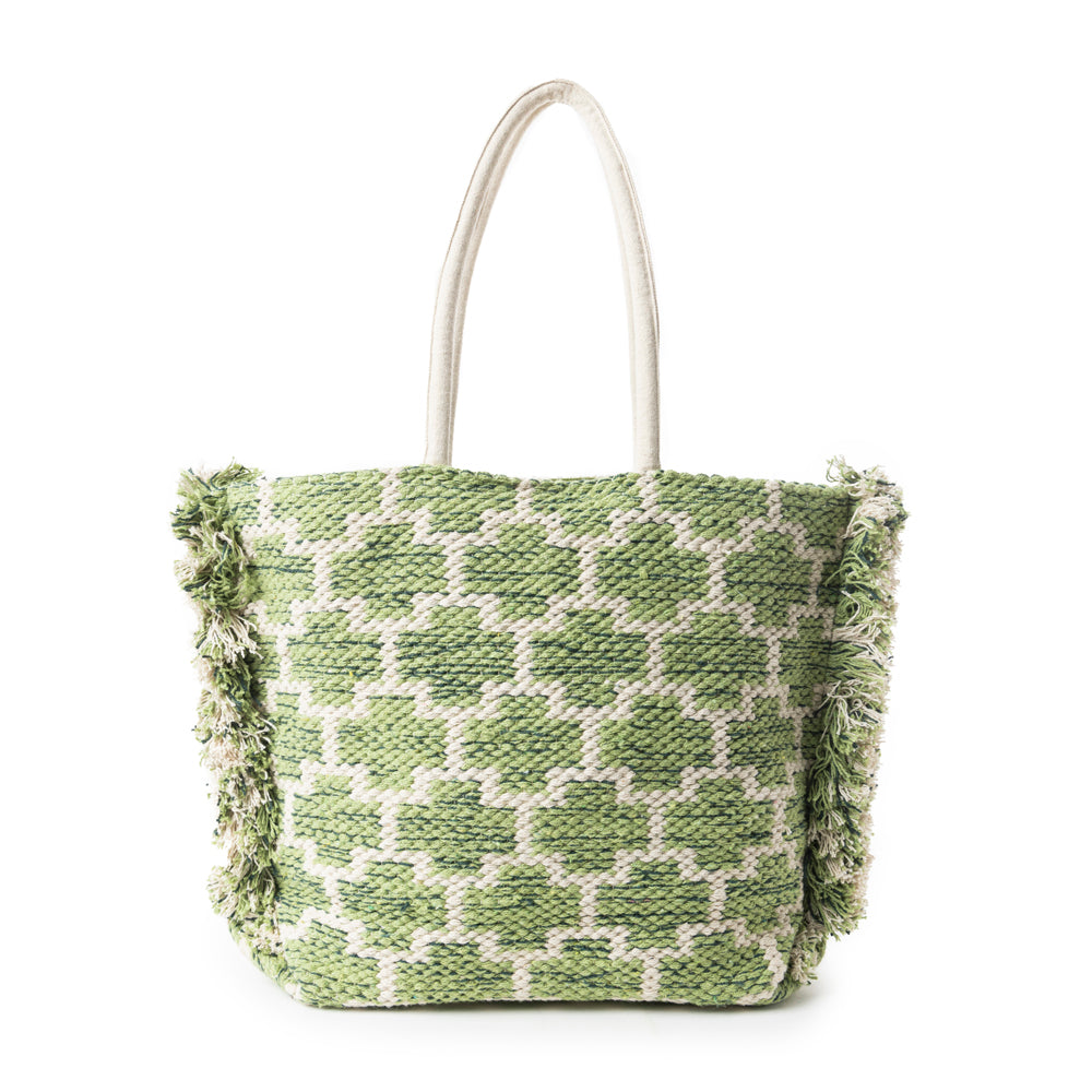 Garden Lattice Carryall Tote Bag