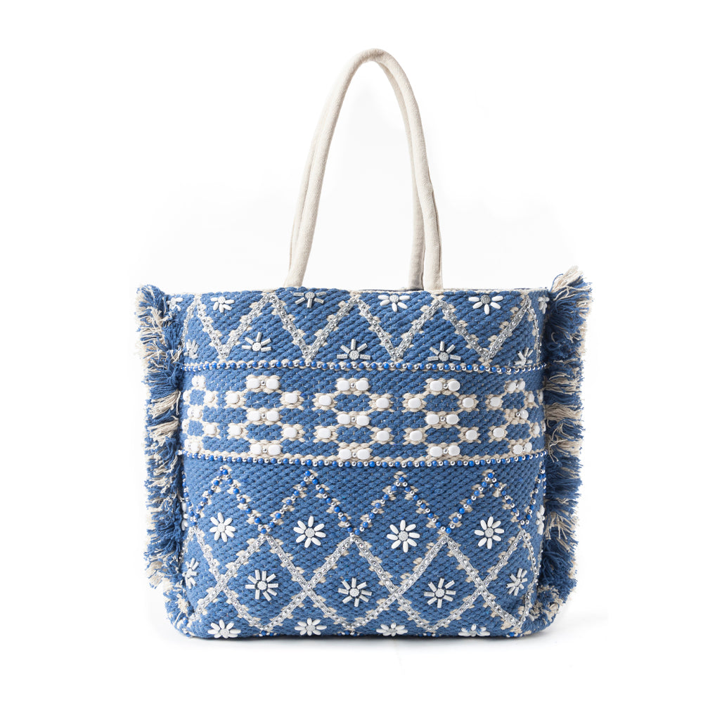 Garden Lattice Carryall Tote Bag