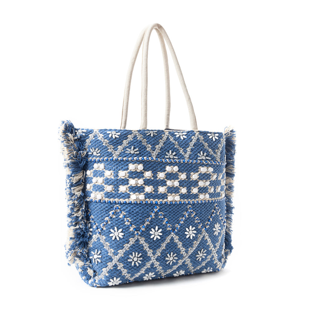 Garden Lattice Carryall Tote Bag