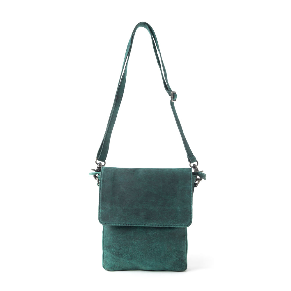 Mountain Heights Messenger Bag In Teal Green