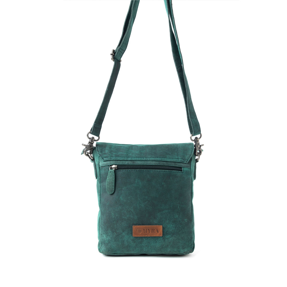 Mountain Heights Messenger Bag In Teal Green