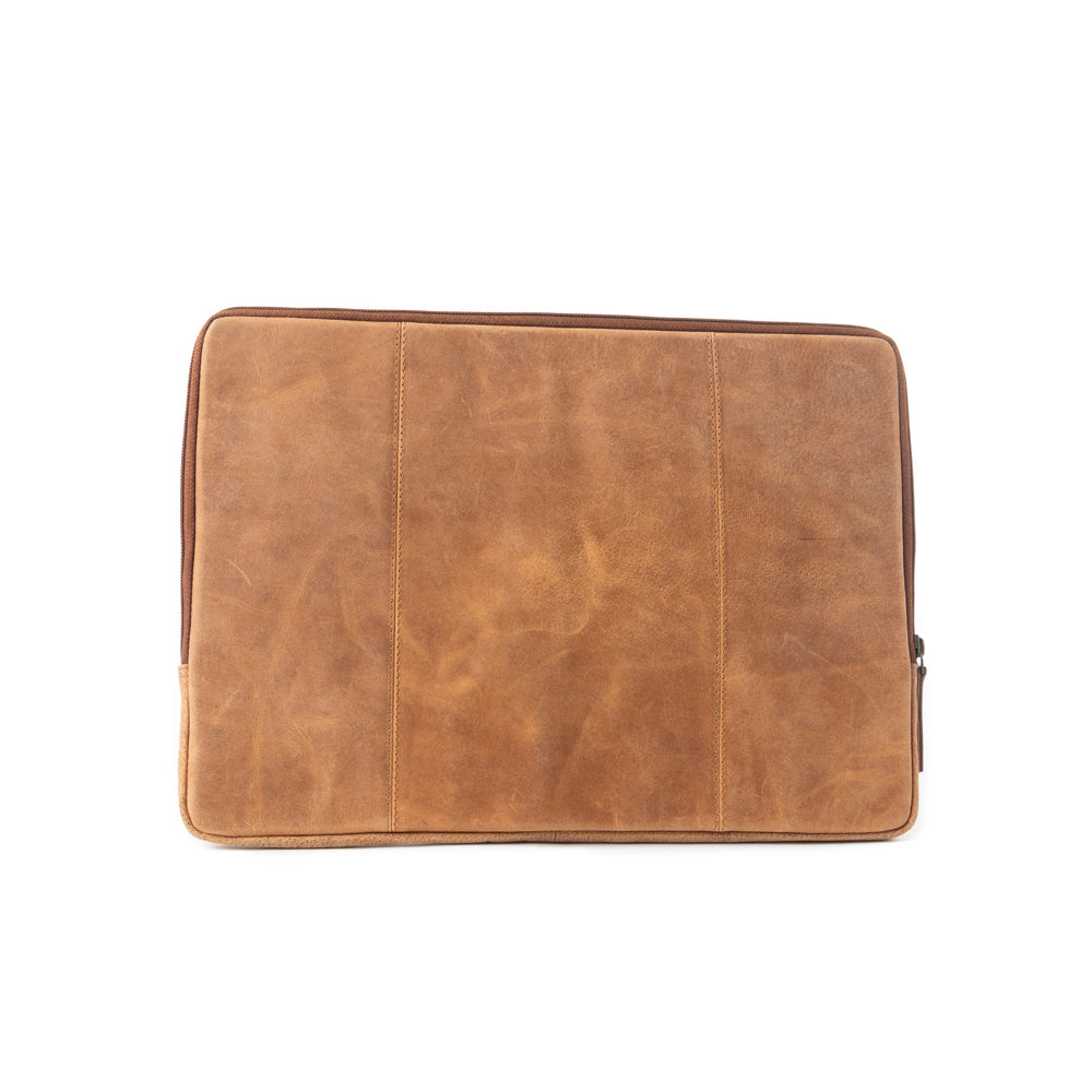 Minerva Prairie Laptop Case In Green And Brown