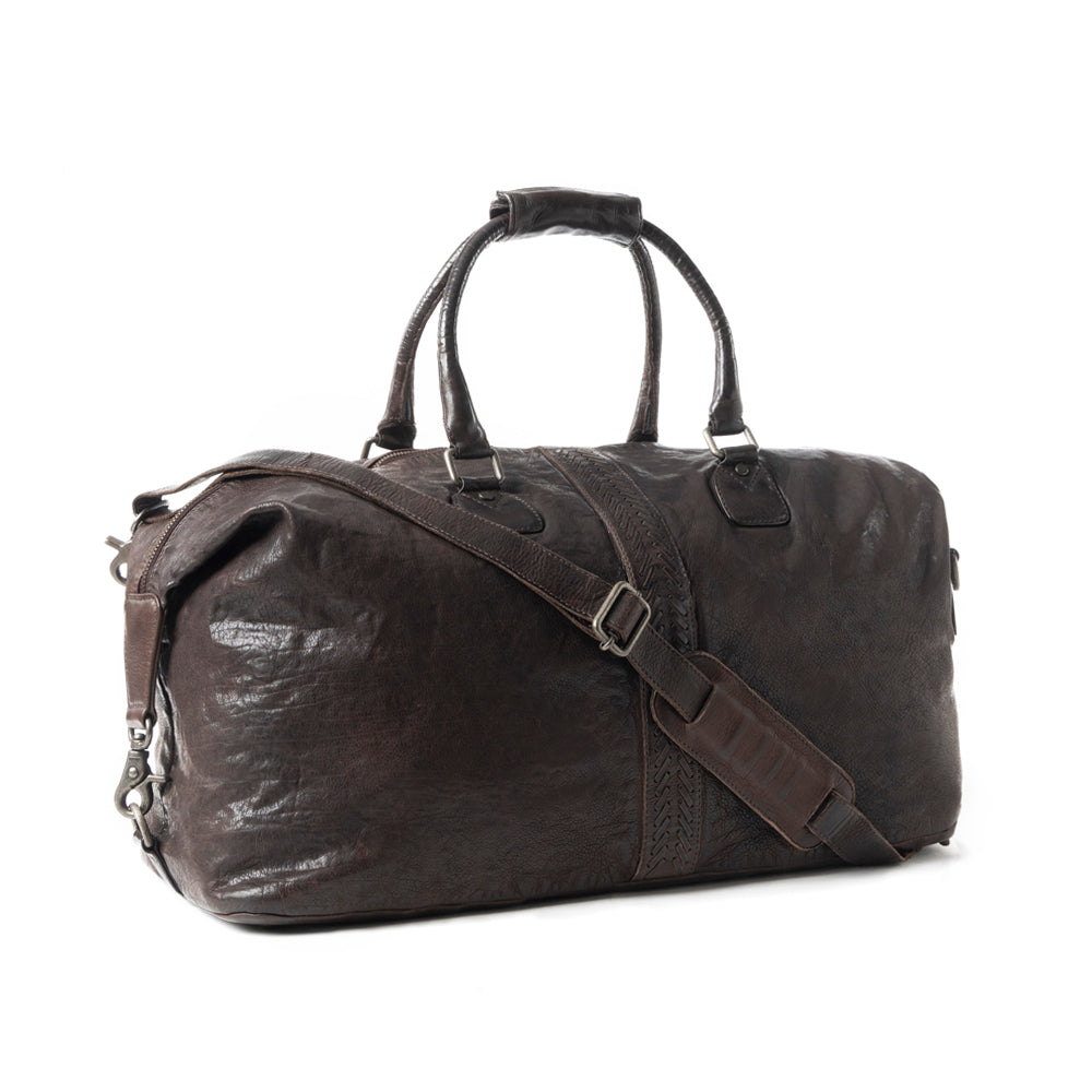 Prairie Wrangler Duffel In Dark Brown