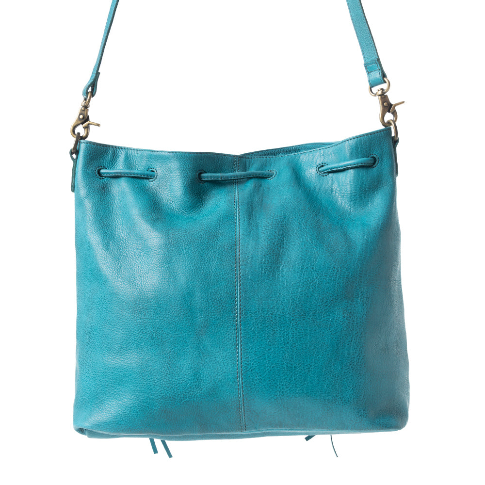 Mika Saddle Bucket Bag In Blue