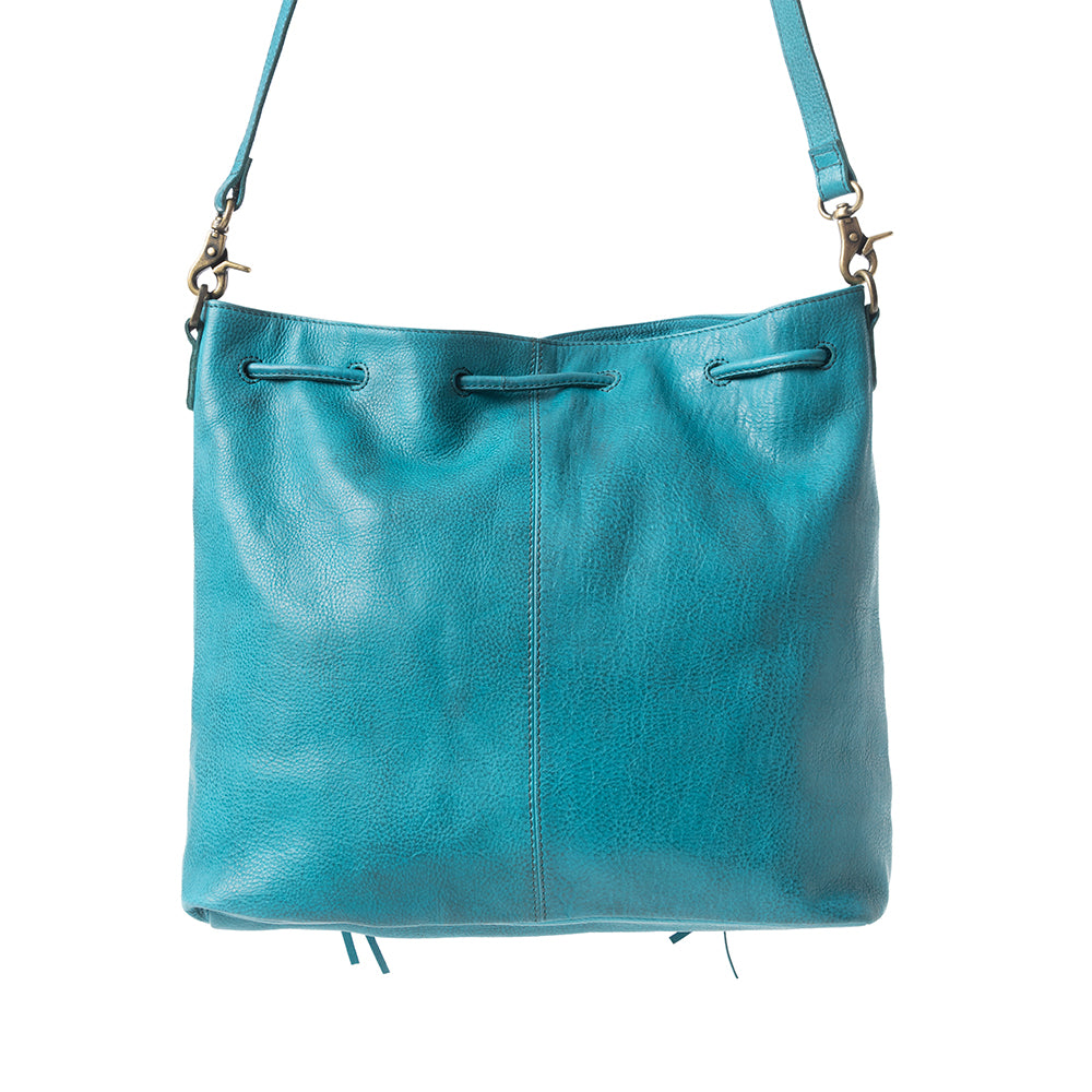 Mika Saddle Bucket Bag In Blue