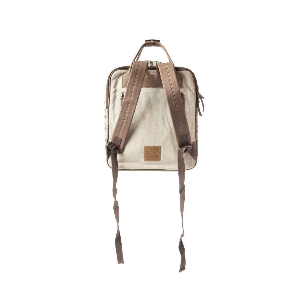 Grasslands Meadow Backpack In Green and Off White