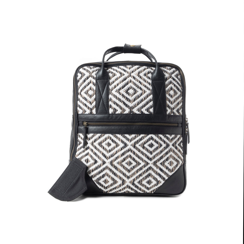 Grasslands Meadow Backpack In Black and White