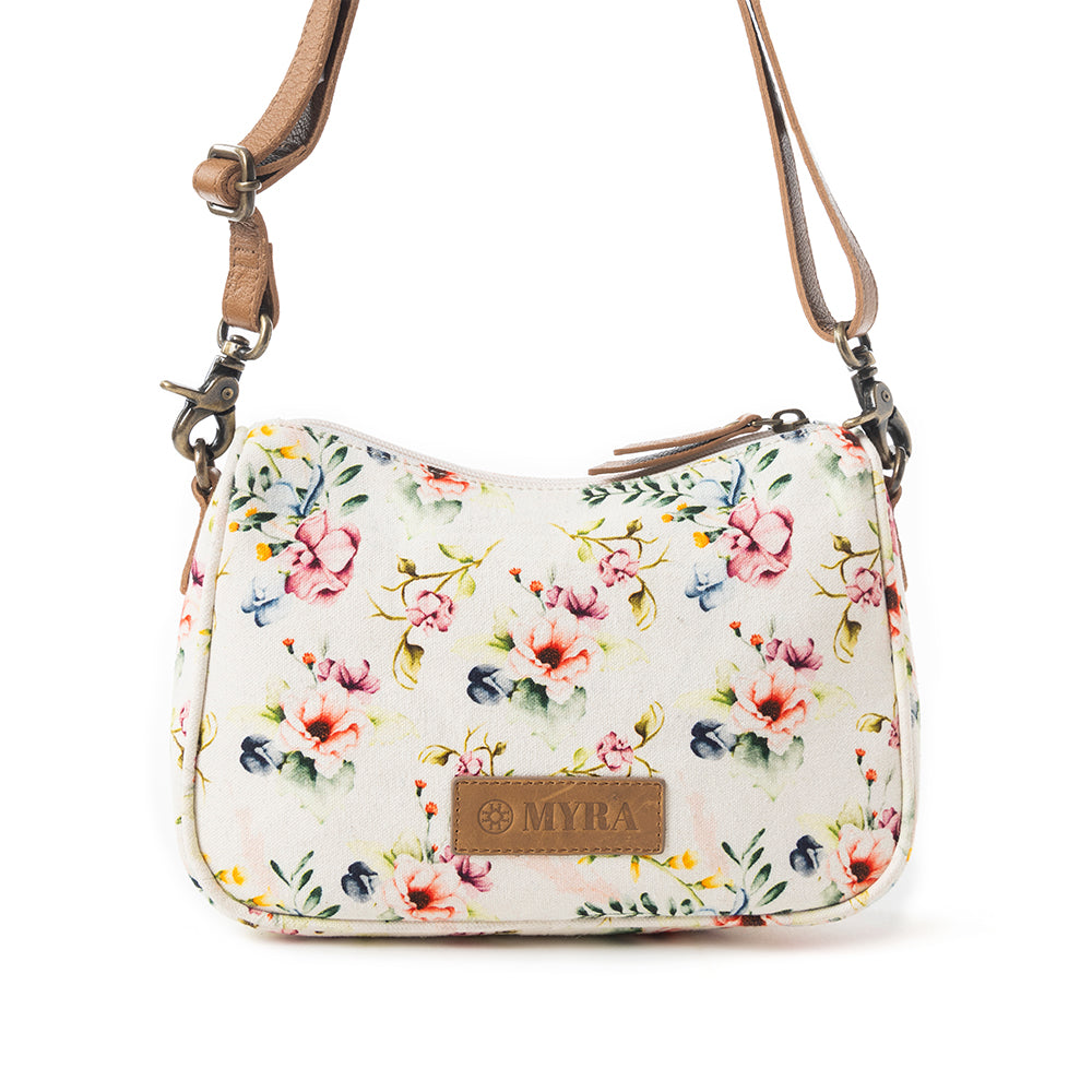 Cottage Rose Crossbody Bag In Off White