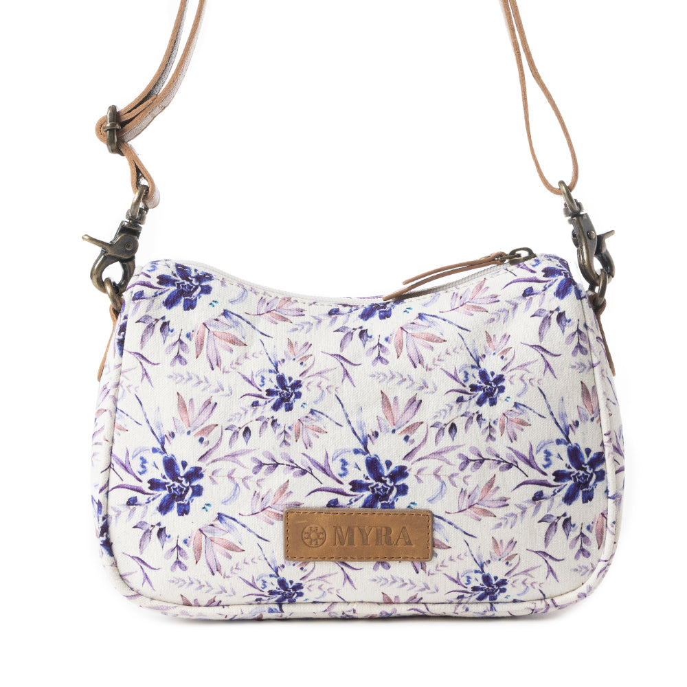 Cottage Rose Crossbody Bag In Purple