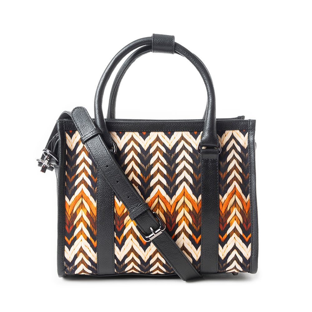 Nuevas Vistas Crossbody Bag In Black And Orange