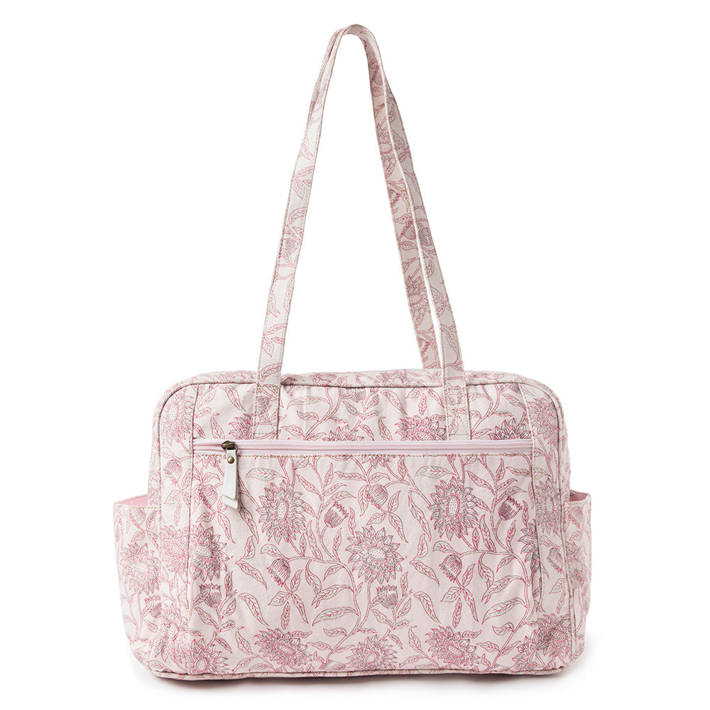 Royal Damask Diaper Bag In Pink