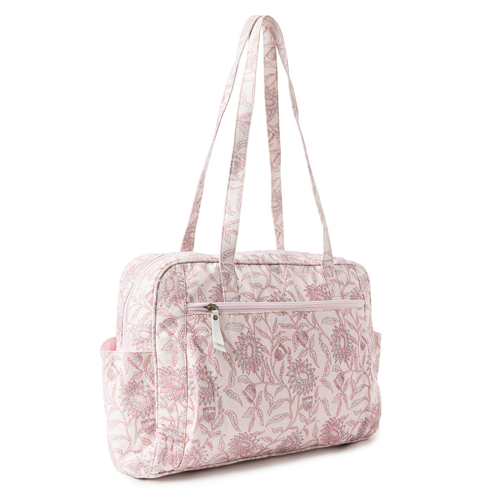 Royal Damask Diaper Bag In Pink