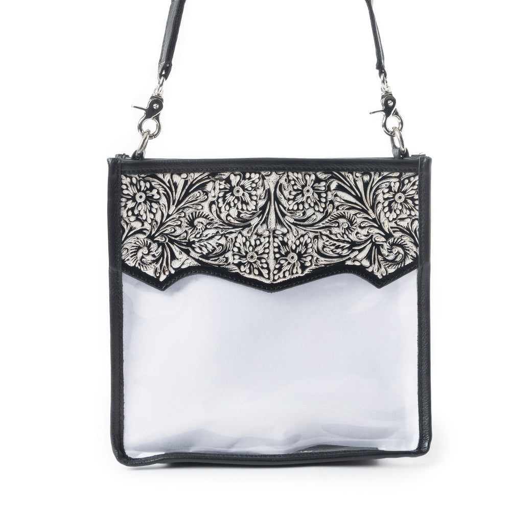 Pearlton Prairie Clear Bag In Black and White