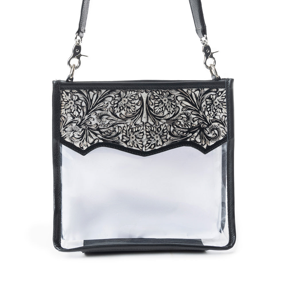 Pearlton Prairie Clear Bag In Black and White