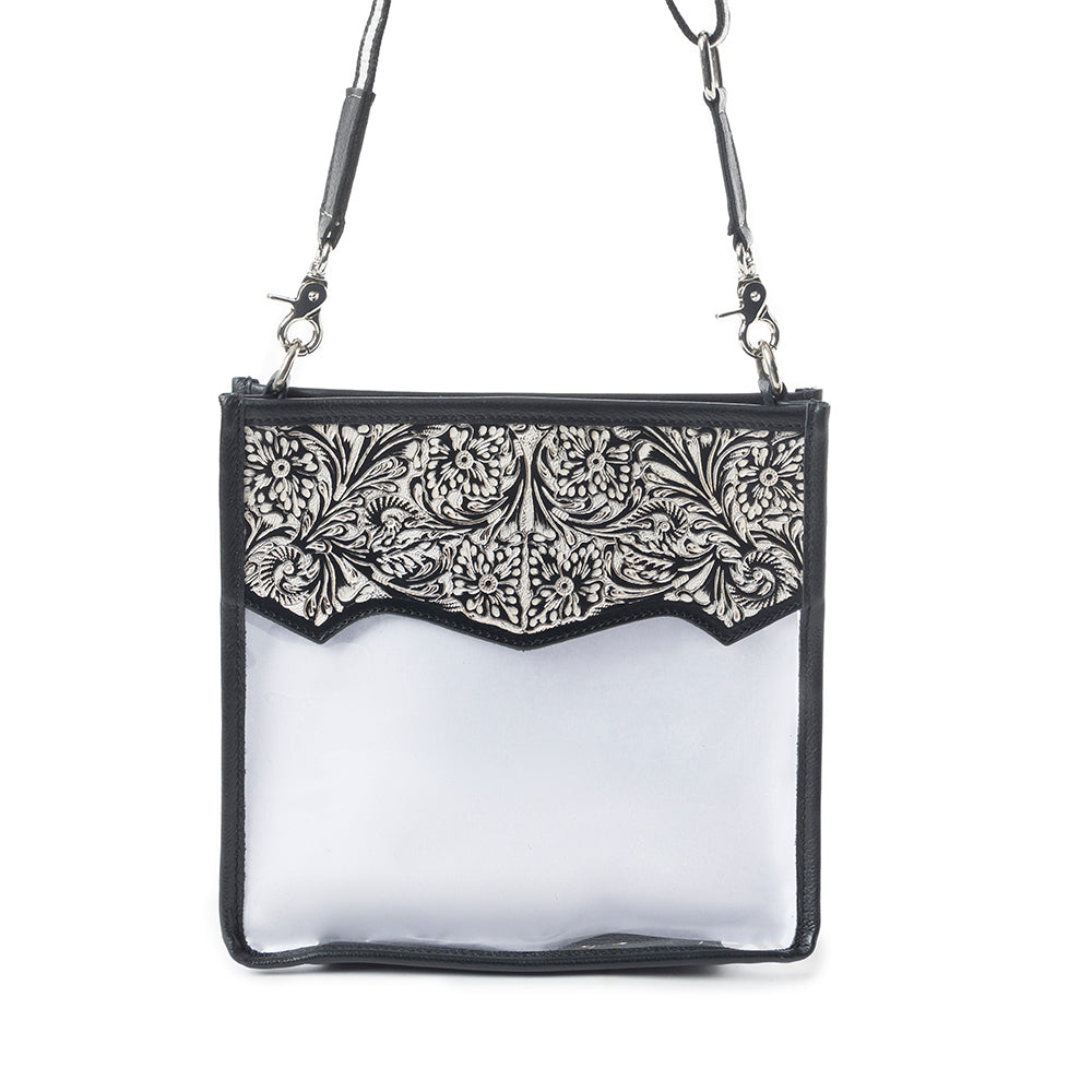 Pearlton Prairie Clear Bag In Black and White