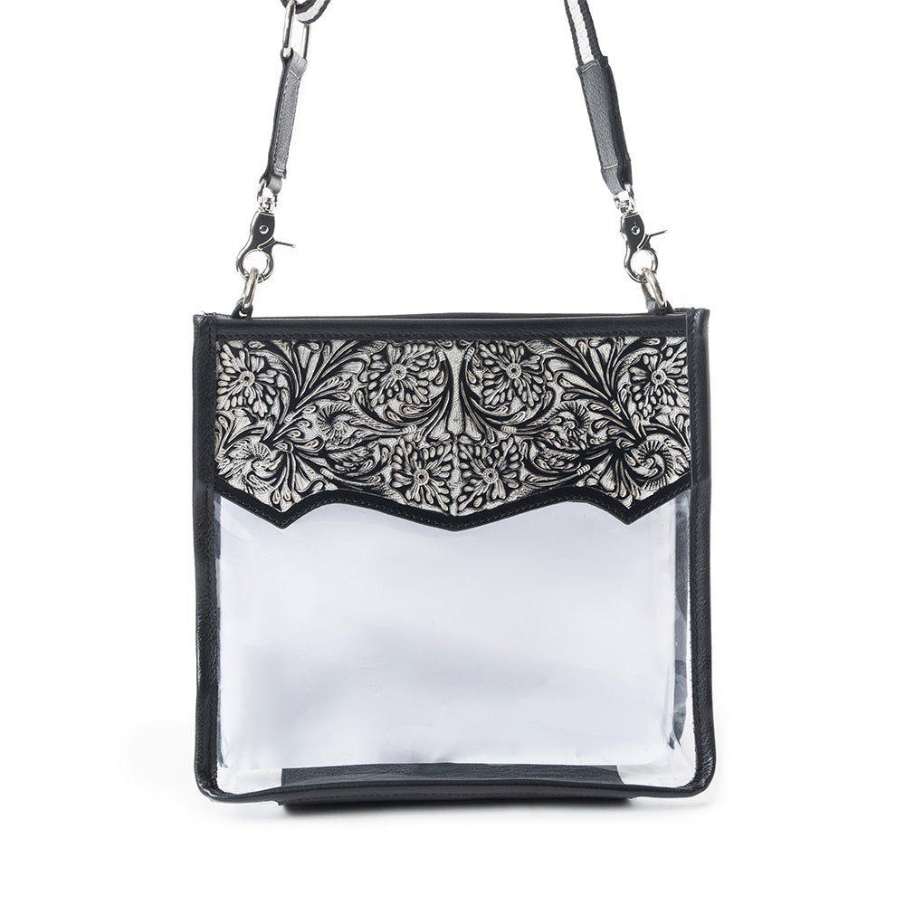 Pearlton Prairie Clear Bag In Black and White