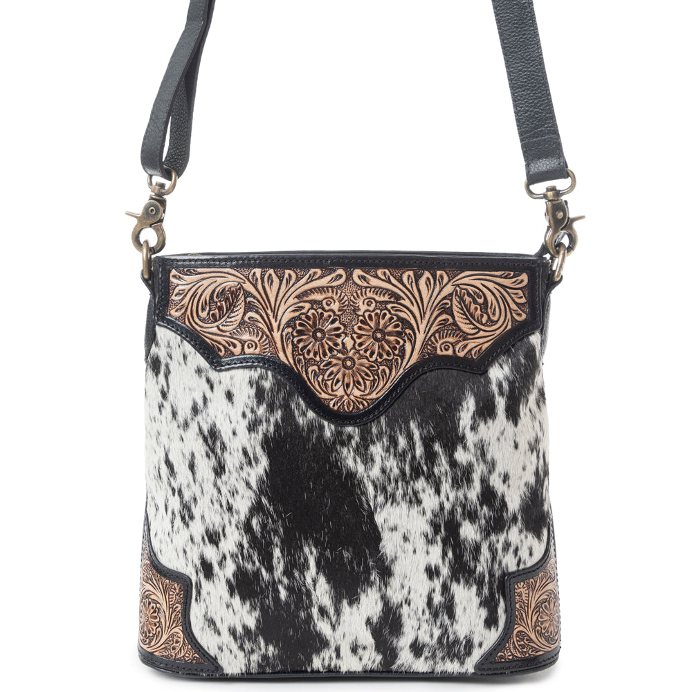 Glorious Rangelands Crossbody Bag In Black And White