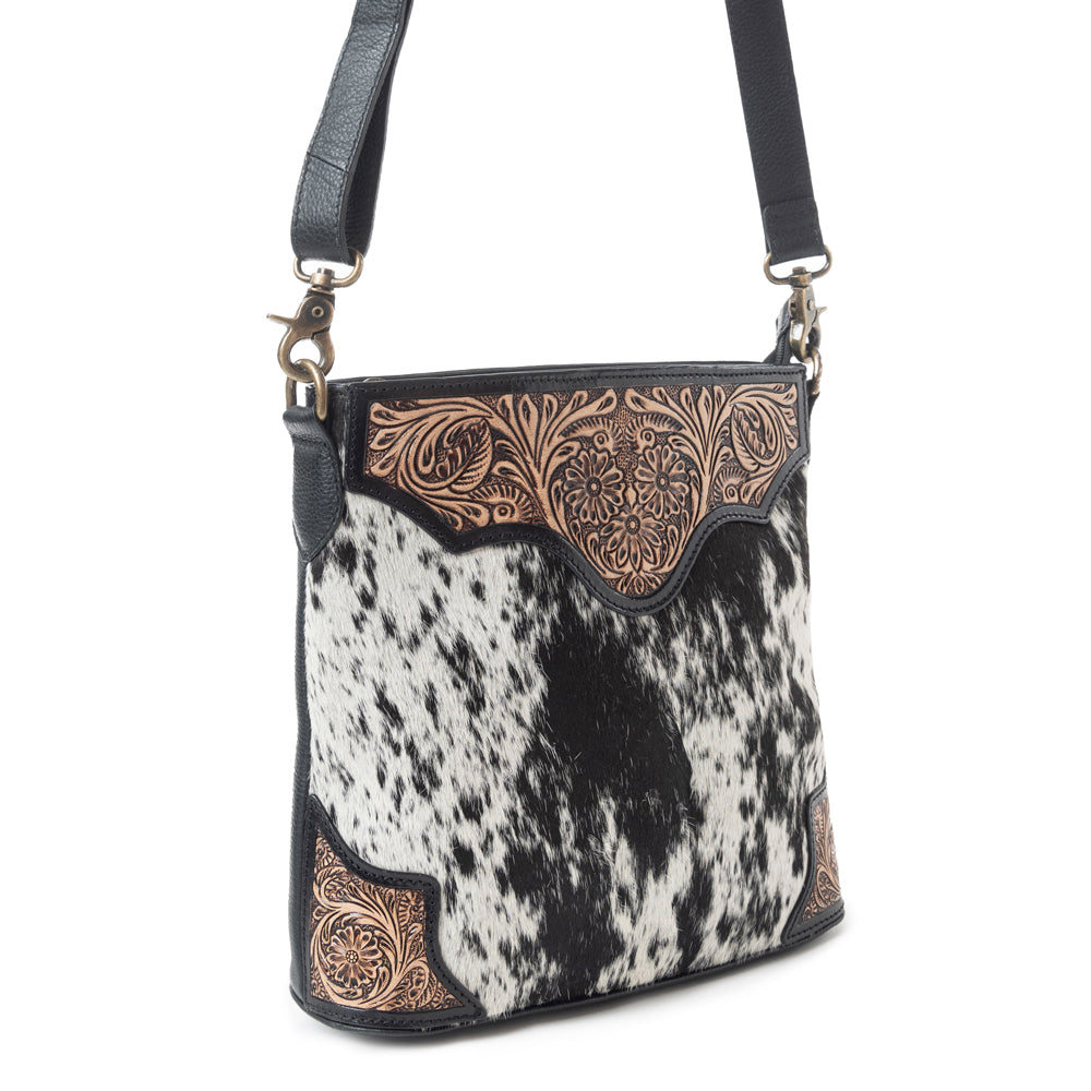 Glorious Rangelands Crossbody Bag In Black And White