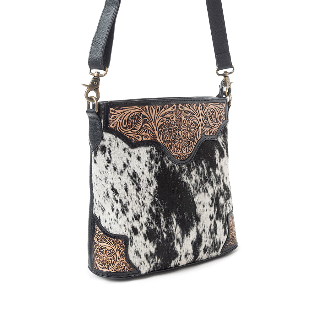 Glorious Rangelands Crossbody Bag In Black And White