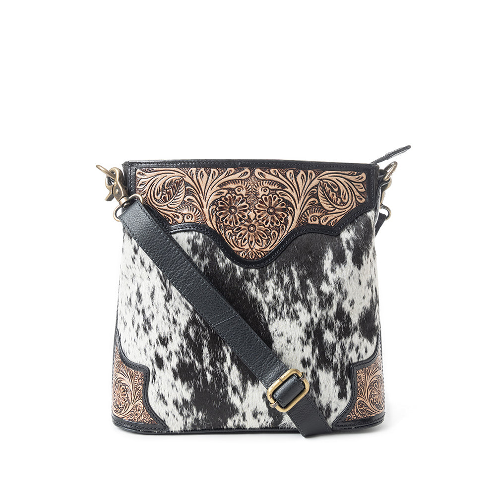 Glorious Rangelands Crossbody Bag In Black And White