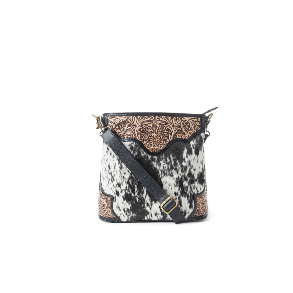 Glorious Rangelands Crossbody Bag In Black And White