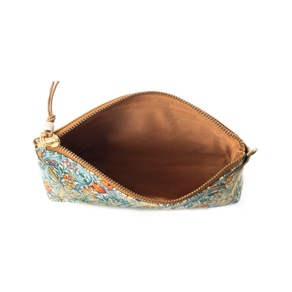 Secret Garden Clutch Bag In Camel