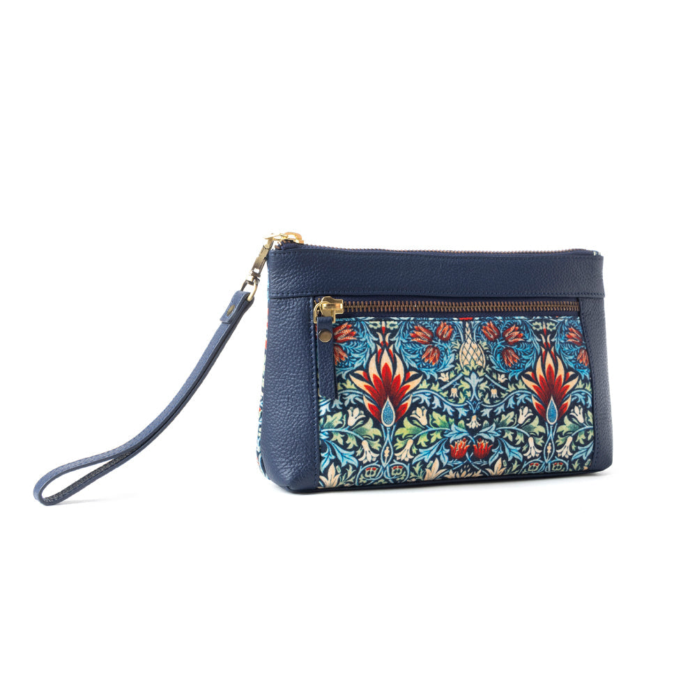 Lovely Garden Walls Clutch Bag In Blue