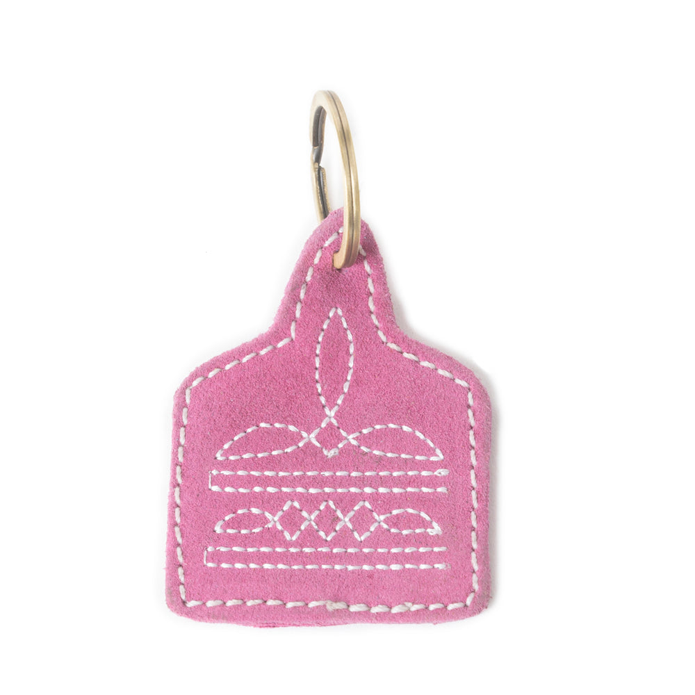 Saddle Mark Embroidered Leather Key Fob Variant Combo