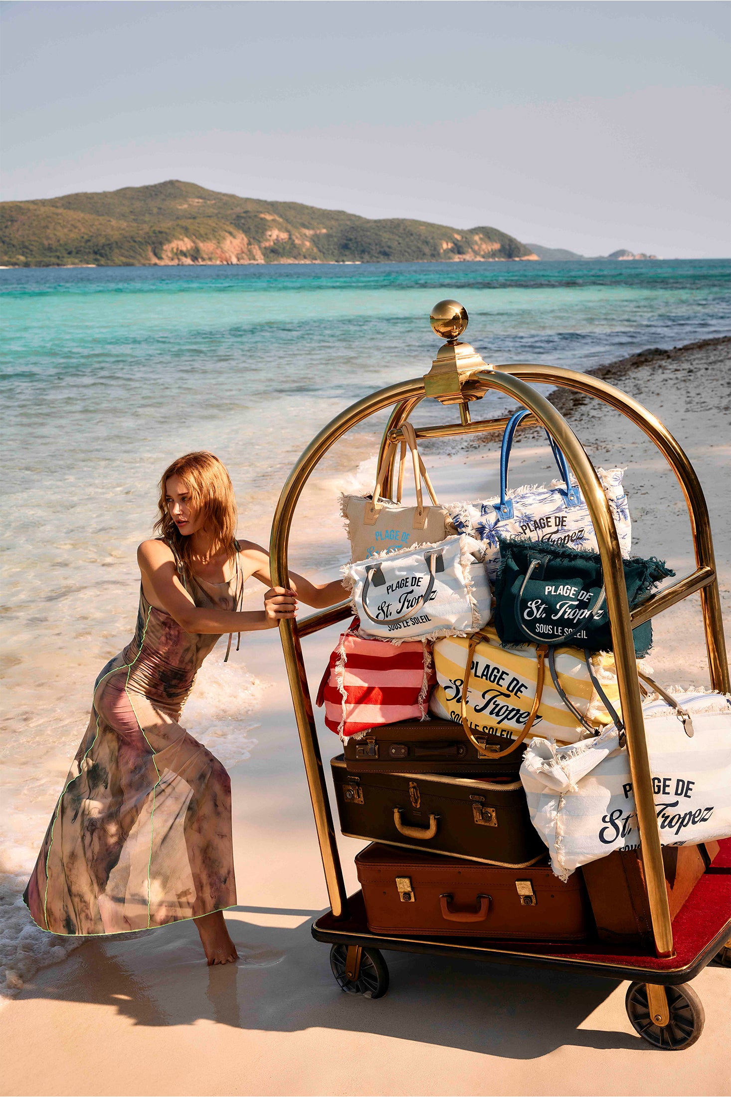 Saint Tropez Tote Bag In Blue & White