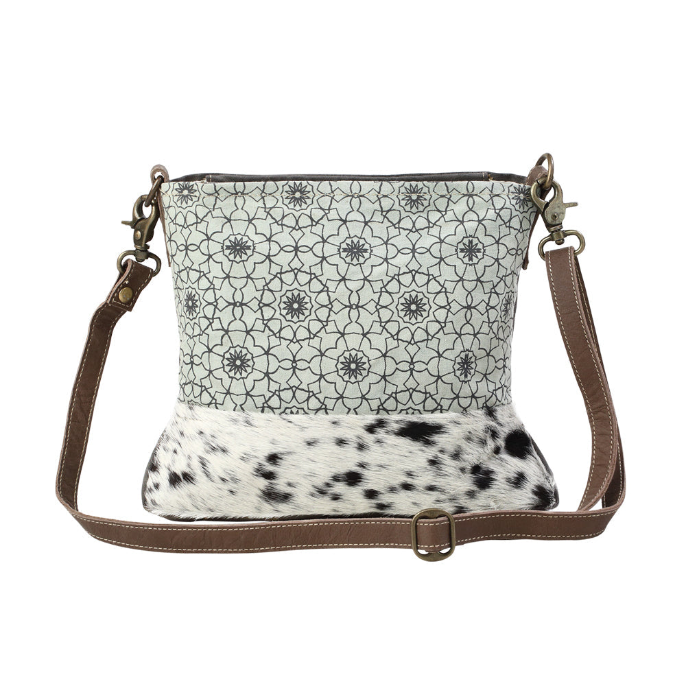 Green Floral Print Shoulder Bag - Myra Bags