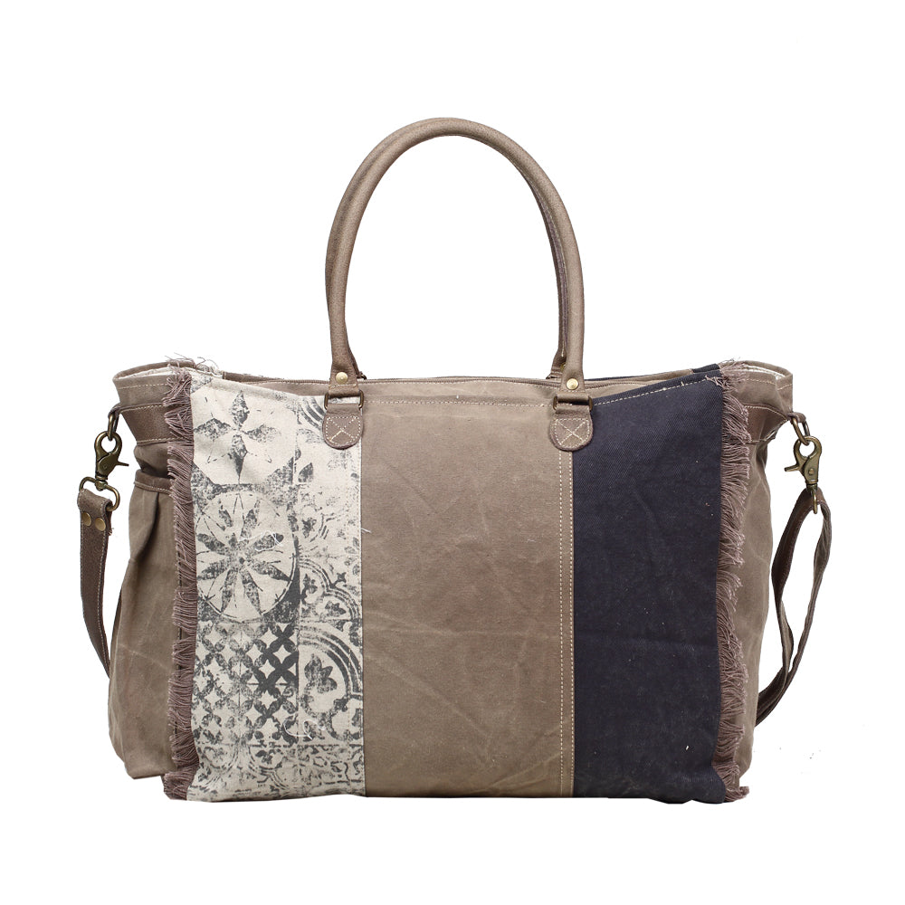 Retro Print Weekender Bag - Myra Bags