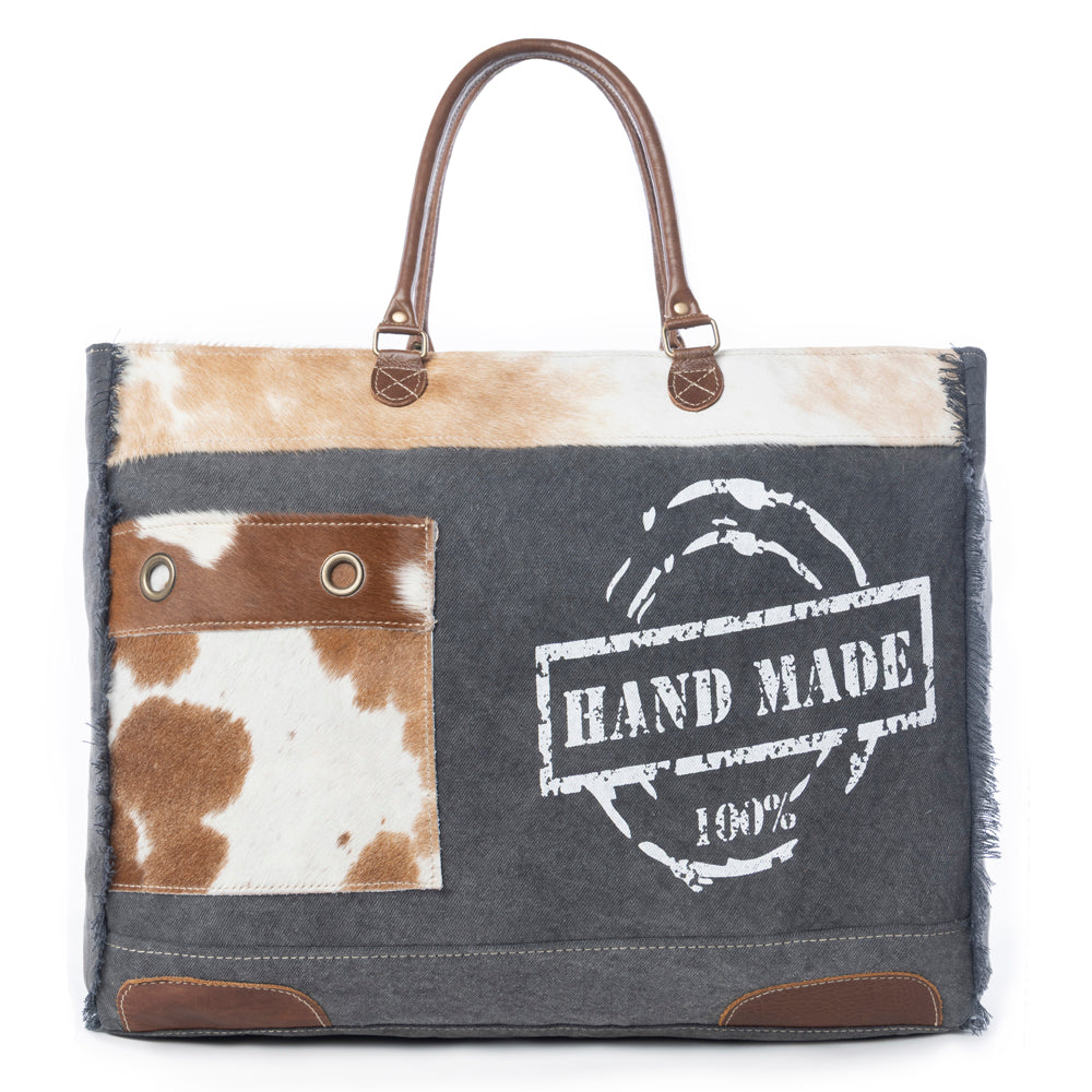 100% Handmade Print Weekender Bag