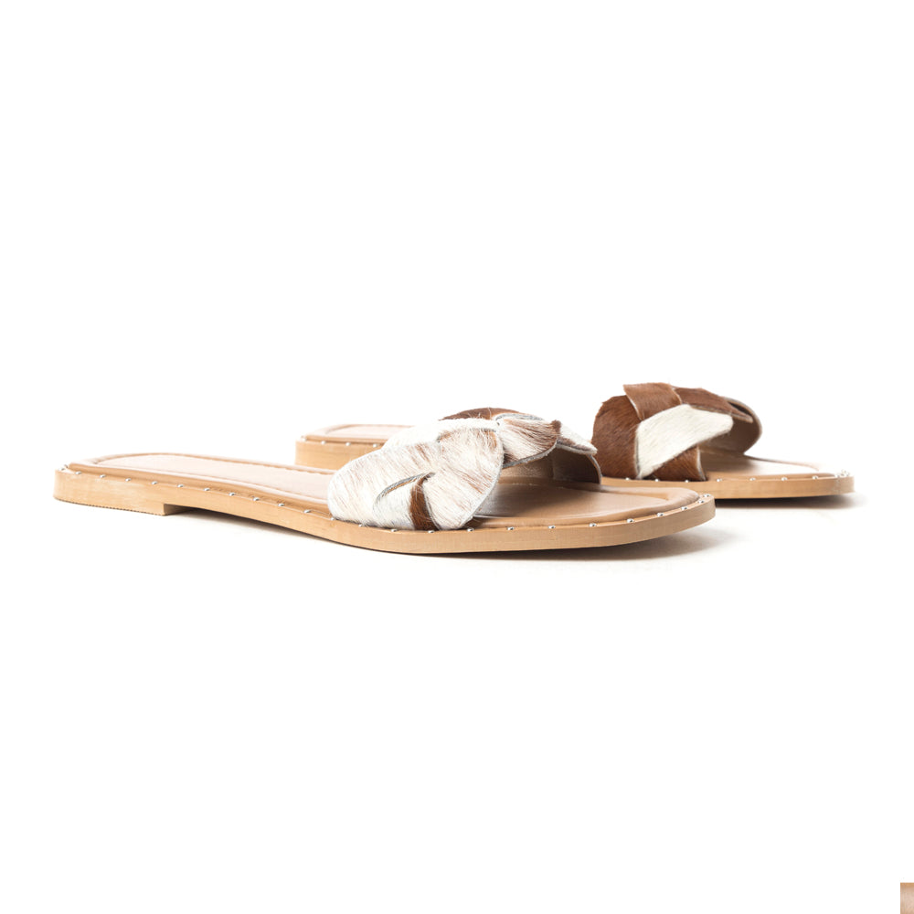 Pearline Sandals In Brown and White