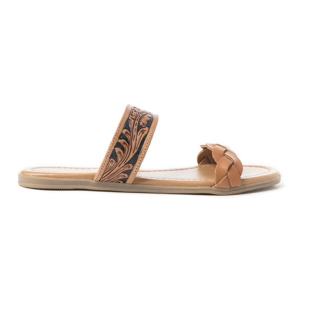 Diamond Ridge Sandals In Black and Brown