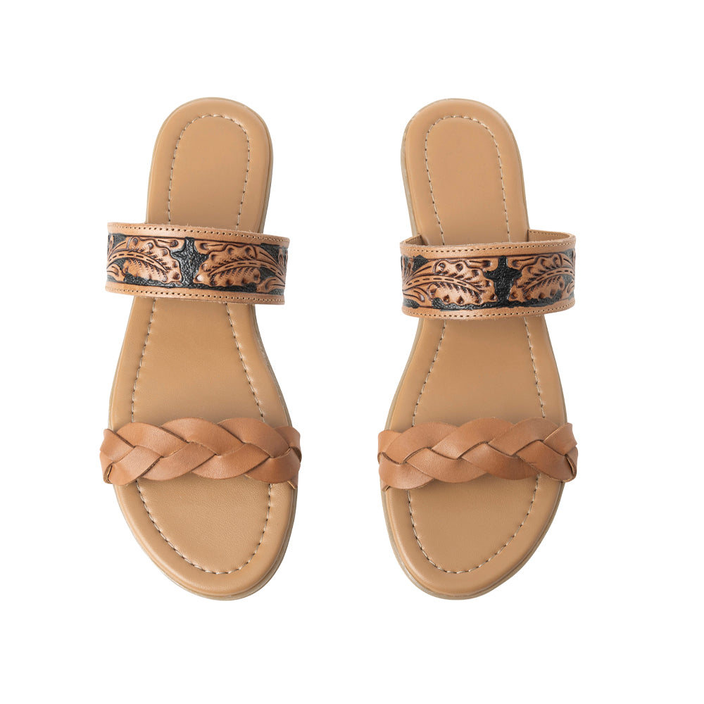 Diamond Ridge Sandals In Black and Brown