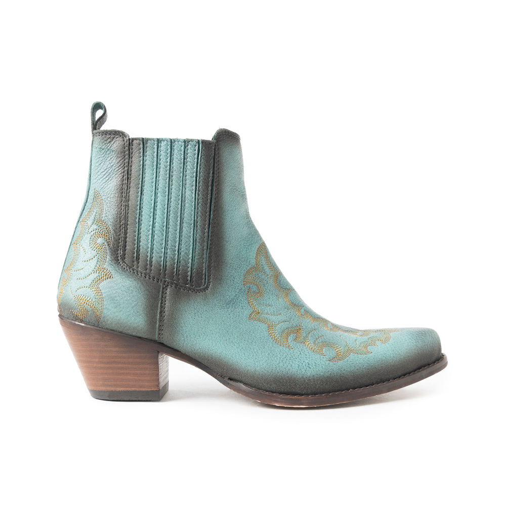 Dearling Ranch Booties In Teal