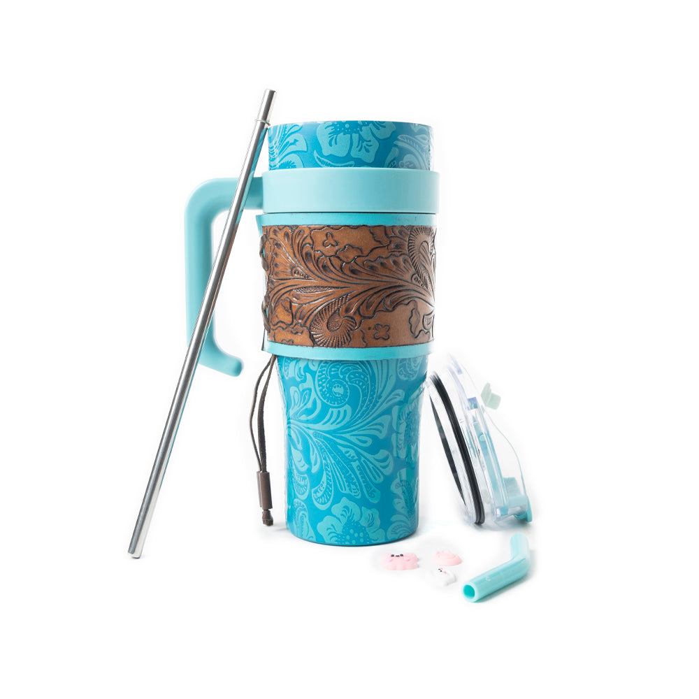 Wide Wyoming Tumbler In Blue