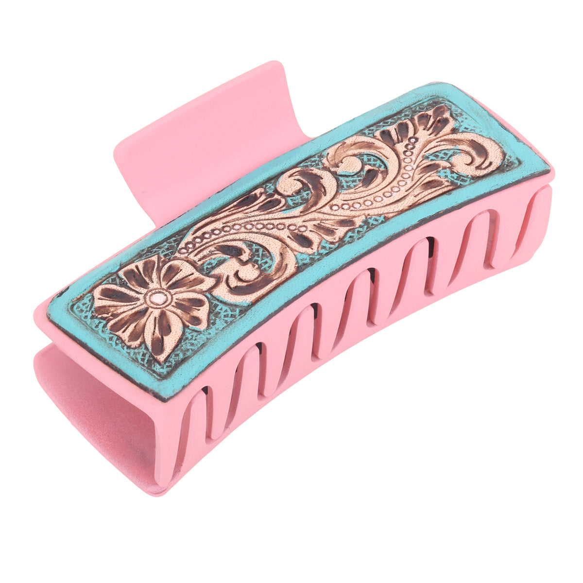 High Vista Hair Comb Clip In Pink and Brown