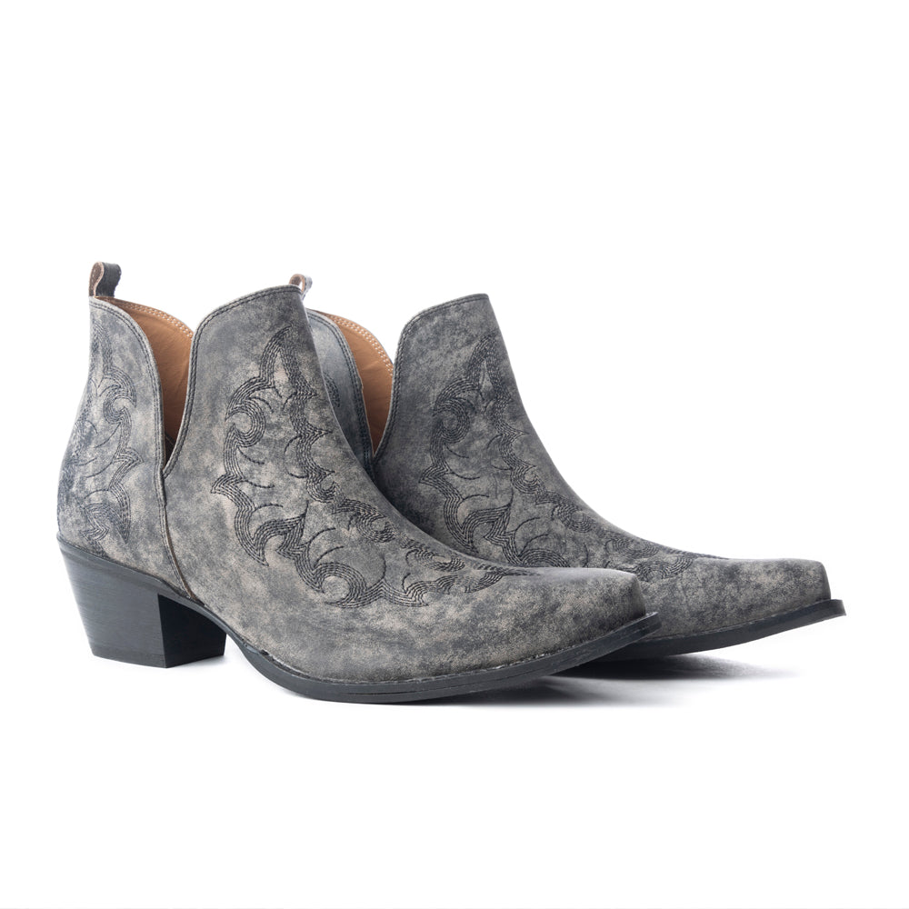 Moonlight on the Mesa Booties In Crackle Black