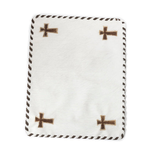 Western Grace Hairon Table Runner '' SET OF 4 '' in Saddle Ivory